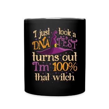 Hexe Halloween Geschenk - Tasse einfarbig - Schwarz - Vorne