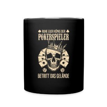 Joueurs de poker - Reposez votre roi des joueurs de poker - Mug uni - noir - Devant