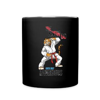 Niedlicher, aber gefährlicher Taekwondo-Tiger - - Tasse einfarbig - Schwarz - Vorne