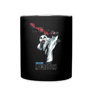 Taekwondo TKD Kampfsport Panda - Tasse einfarbig - Schwarz - Vorne
