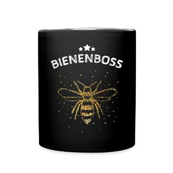 Bienenboss Bienen Honigbiene Imkerei Bienenzucht - Tasse einfarbig - Schwarz - Vorne