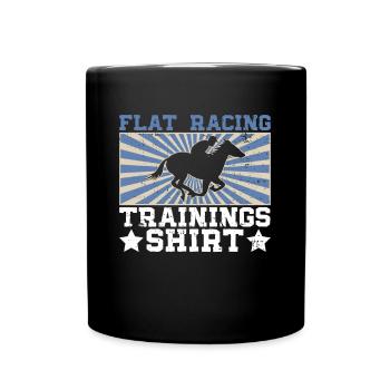 Chemise d’entraînement de course plate - Courses de chevaux - Mug uni - noir - Devant