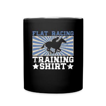 Chemise d’entraînement de course plate - Courses de chevaux - Mug uni - noir - Devant