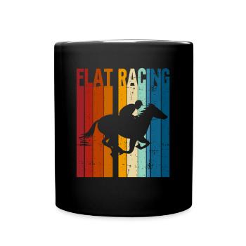 Course de plat - Courses de chevaux Cavaliers d’équitation - Mug uni - noir - Devant