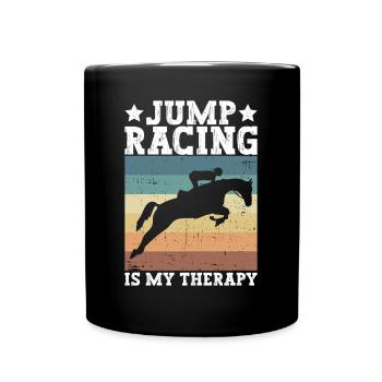 Saut d’obstacles Courses de chevaux Cavaliers d’équitation - Mug uni - noir - Devant