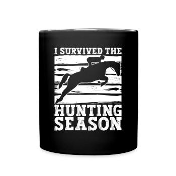 Show Jumping Equestrian Sport Horse Riding Rider - Full Colour Mug - black - Front