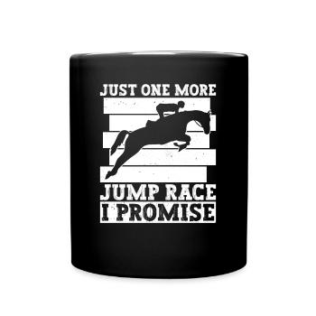 Show Jumping Equestrian Sport Horse Riding Rider - Full Colour Mug - black - Front