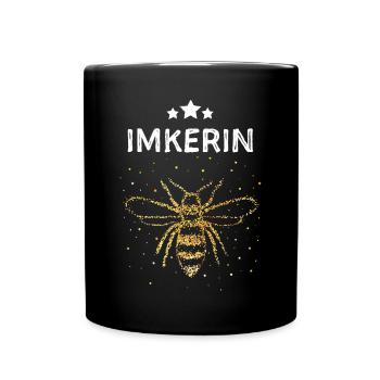Imkerin Bienen Honigbiene Imkerei Bienenzucht - Tasse einfarbig - Schwarz - Vorne