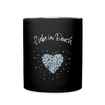 Babybauch Baby Shower Babyparty Schwangere Mama - Tasse einfarbig - Schwarz - Vorne