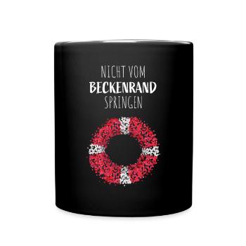 Nicht vom Beckenrand springen Schwimmbad - Tasse einfarbig - Schwarz - Vorne