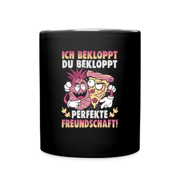 Freundschafts Geschenk für guten Freund - Tasse einfarbig - Schwarz - Vorne