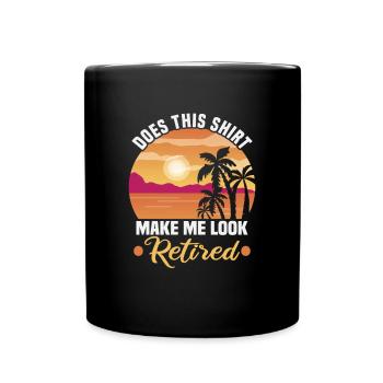 Retirement Gift idea Pension Work colleague - Full Colour Mug - black - Front