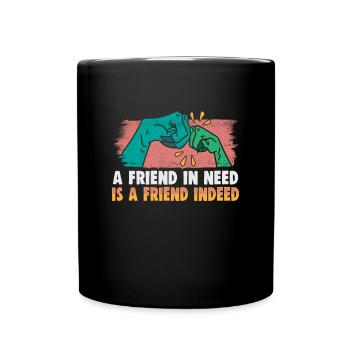 Friendship gift for good friend - Full Colour Mug - black - Front