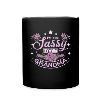 Sassy little grandma - Full Colour Mug - black - Front