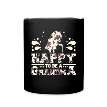 Happy to be a grandma - Full Colour Mug - black - Front