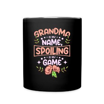 Grandma is my name spoiling is my game - Full Colour Mug - black - Front