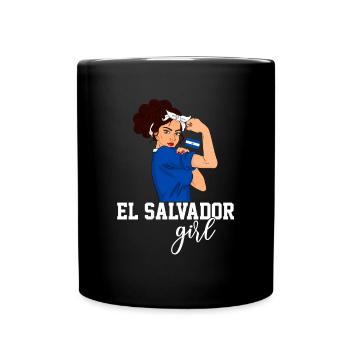 El Salvador girl, el salvador - Full Colour Mug - black - Front