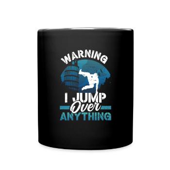 Run Jump Flip Freerunning Parkour Acrobatique - Mug uni - noir - Devant