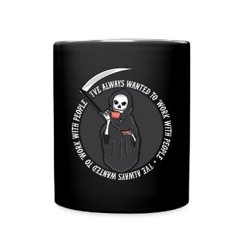 Grim Reaper Kaffee - Tasse einfarbig - Schwarz - Vorne