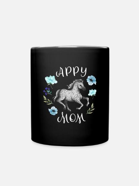 Appaloosa Vêtements de cheval Appaloosa Mère - Mug uni - noir