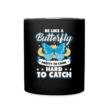Butterfly Meme Design for Butterfly Love - Full Colour Mug - black - Front