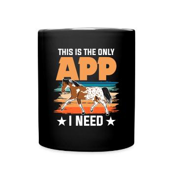 Appaloosa Vêtements de cheval Appaloosa Rider - Mug uni - noir - Devant