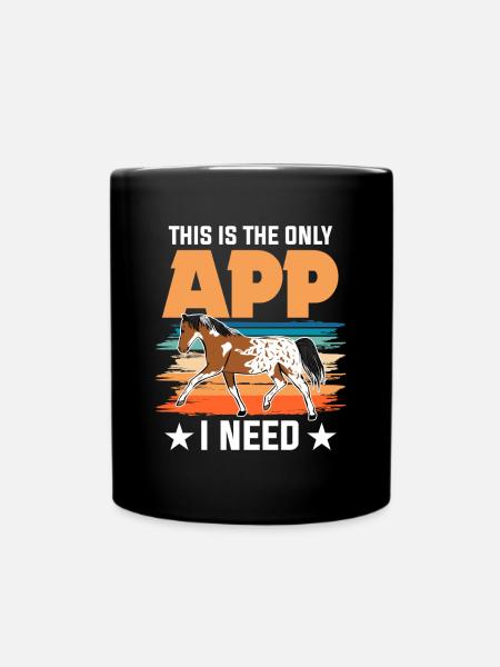Appaloosa Vêtements de cheval Appaloosa Rider - Mug uni - noir