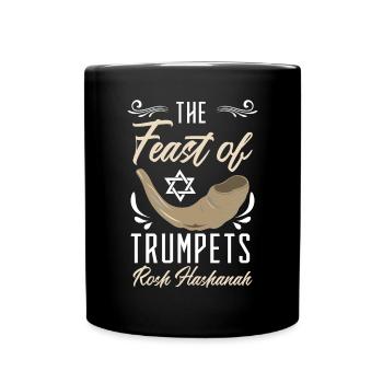 Das Fest der Posaunen Rosch Haschana Juden Juden - Tasse einfarbig - Schwarz - Vorne