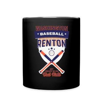 Renton Baseball My heart is on this field - Full Colour Mug - black - Front