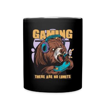 Gaming There Are No Limits Nerd Gamer Video Game - Full Colour Mug - black - Front