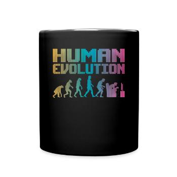Jeu Human Evolution Player Gamer Jeu vidéo - Mug uni - noir - Devant