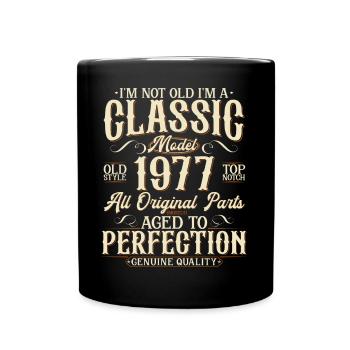 Born in 1977 Vintage Vintage Birthday Gift - Full Colour Mug - black - Front