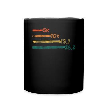 Cool Tracking Progress Retro Marathon Runner - Mug uni - noir - Devant
