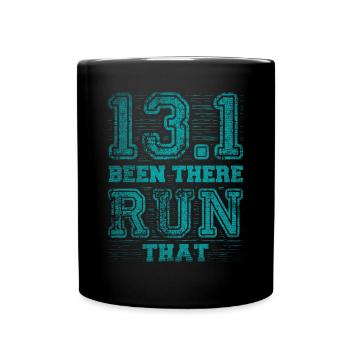 13.1 Been There Run That - Coureur de semi-marathon - Mug uni - noir - Devant