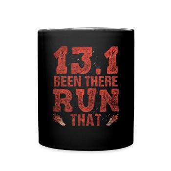 13.1 Been There Run That - Coureur de semi-marathon - Mug uni - noir - Devant