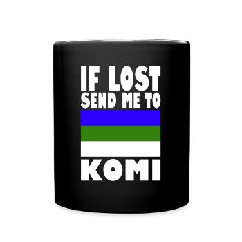Dicton du drapeau Komi - Mug uni - noir - Devant