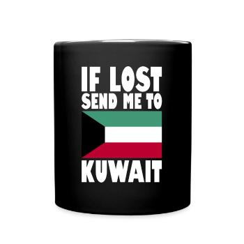 Kuwait Flagge Spruch - Tasse einfarbig - Schwarz - Vorne