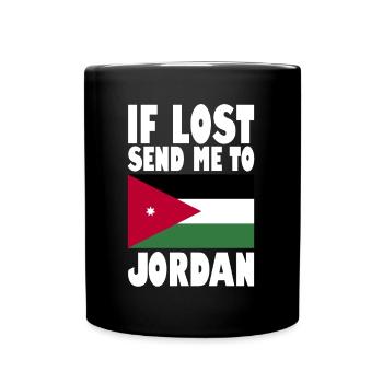 Jordanien Flagge Spruch - Tasse einfarbig - Schwarz - Vorne