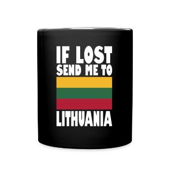 Lithuania Flag Saying - Full Colour Mug - black - Front