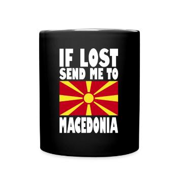 Macedonia Flag Slogan - Full Colour Mug - black - Front