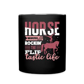 Horse Vaulter Rockin' The Flip Tastic Life - Mug uni - noir - Devant