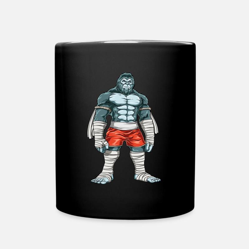 Starker Muay Thai Gorilla - Riesiger Thai Boxing - Tasse einfarbig - Schwarz
