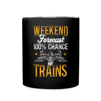 Steam Train Driver Trainspotting - Tasse einfarbig - Schwarz - Vorne
