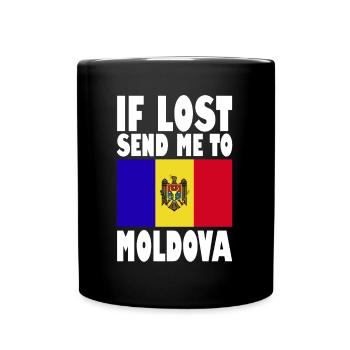 Moldawien Flagge Spruch - Tasse einfarbig - Schwarz - Vorne