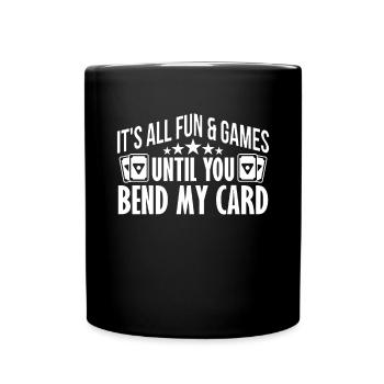 Cartes à collectionner Tout est amusant jusqu’à ce que Yu plie ma carte - Mug uni - noir - Devant