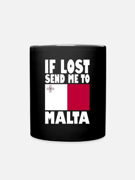 Malta Flagge Spruch - Tasse einfarbig - Schwarz