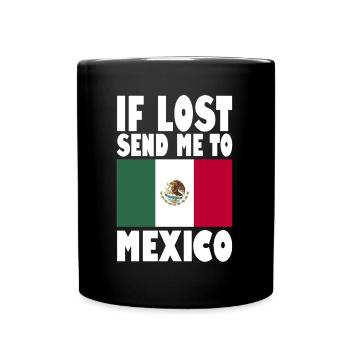 Drapeau du Mexique - Mug uni - noir - Devant
