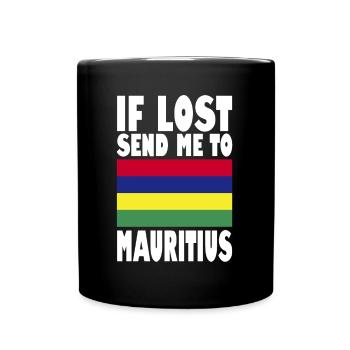Drapeau de l’île Maurice - Mug uni - noir - Devant