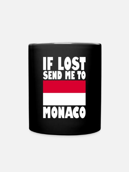 Monaco Flagge Spruch - Tasse einfarbig - Schwarz