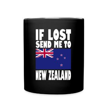 Drapeau néo-zélandais - Mug uni - noir - Devant